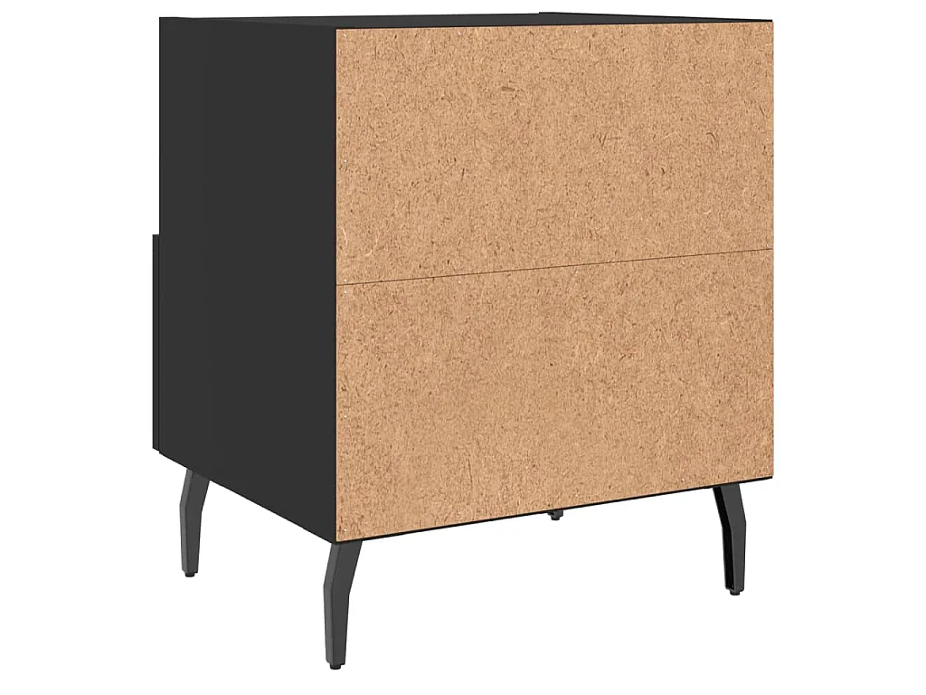 Nachttische 2 Stk. Schwarz 40x35x47,5 cm Holzwerkstoff