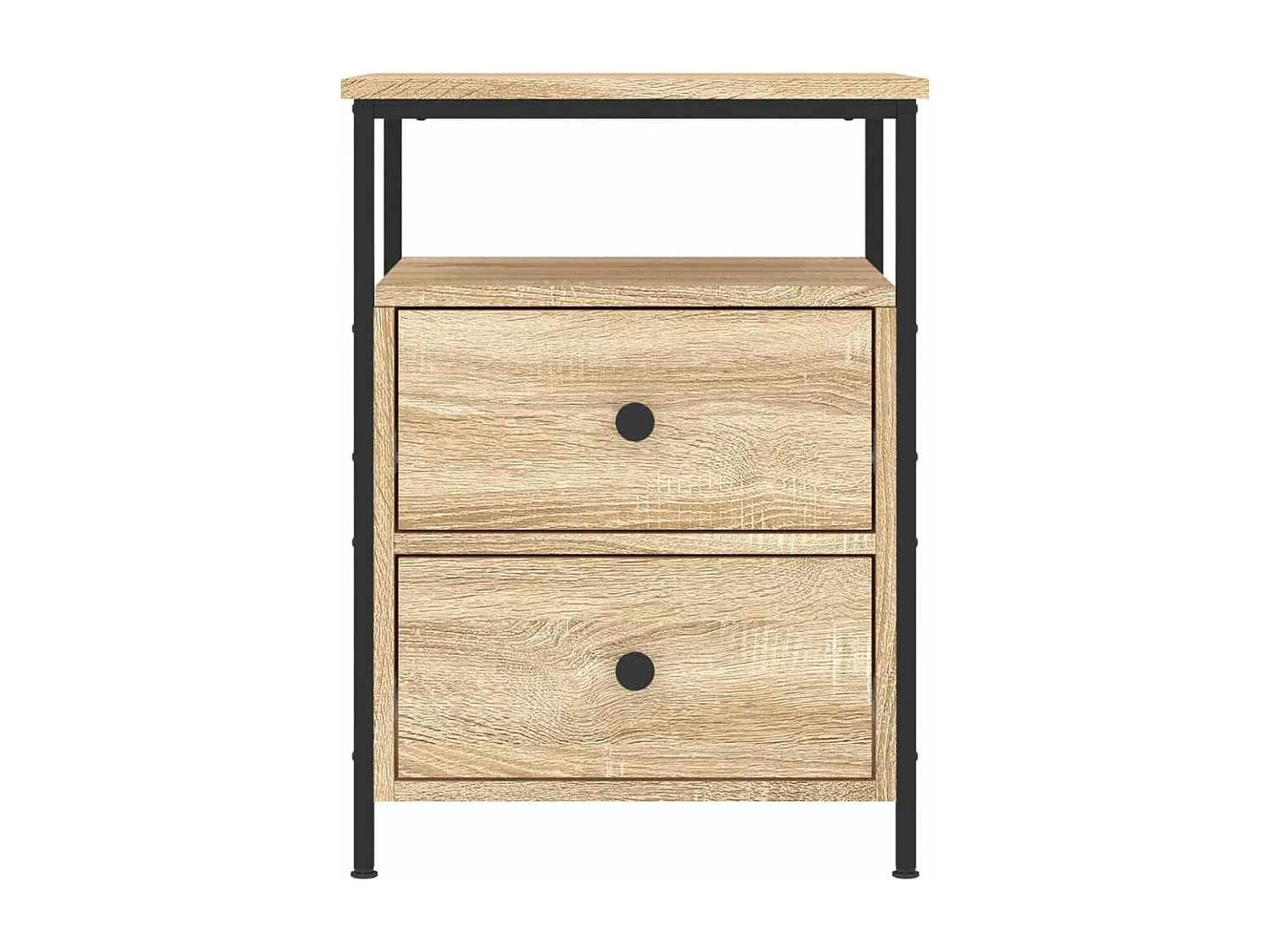 Nachttische 2 Stk. Sonoma-Eiche 44x45x60 cm Holzwerkstoff