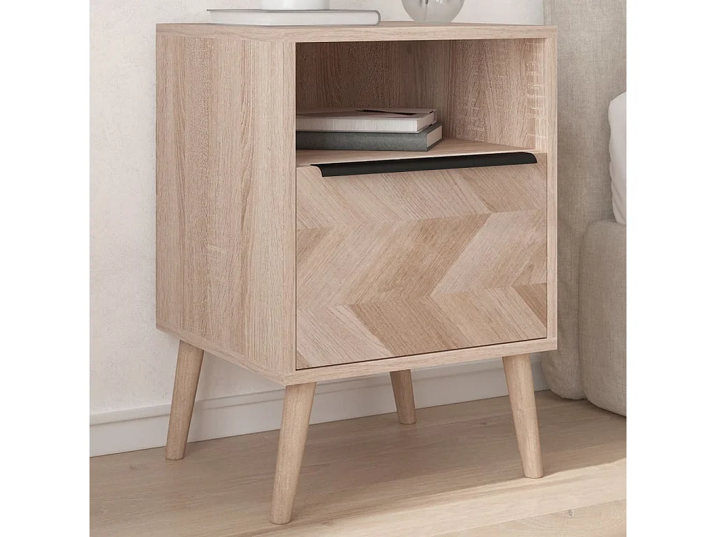 Mesa de cabeceira Lusk 61A carvalho sonoma 38,5x38,5x57 cm