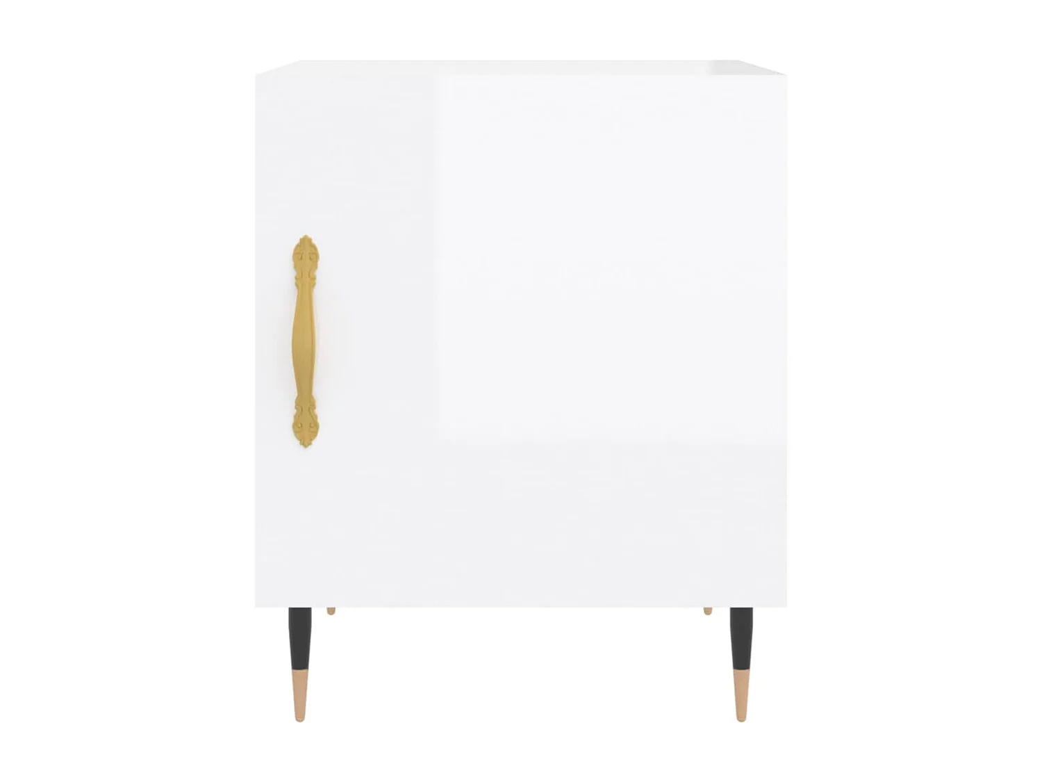 Tables de chevet 2 pcs blanc brillant 40x40x50 cm