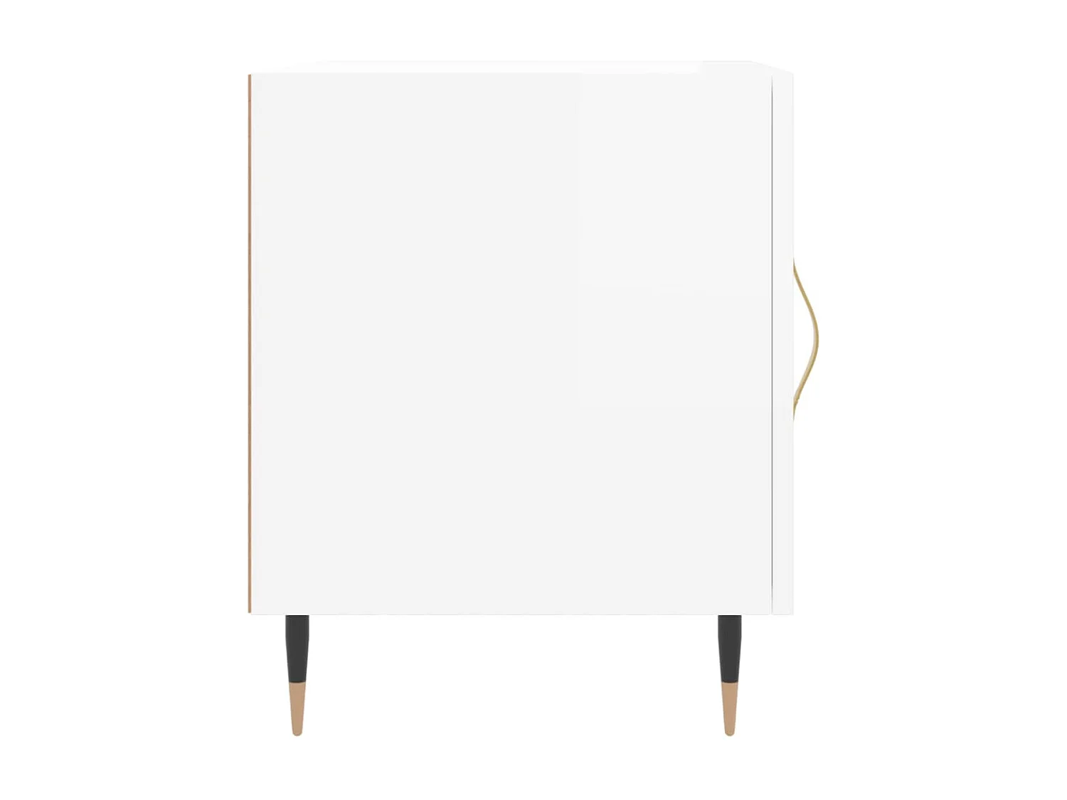 Nachtkastjes 2 st 40x40x50 cm bewerkt hout hoogglans wit