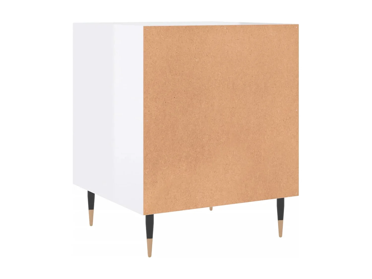 Nachtkastjes 2 st 40x40x50 cm bewerkt hout hoogglans wit