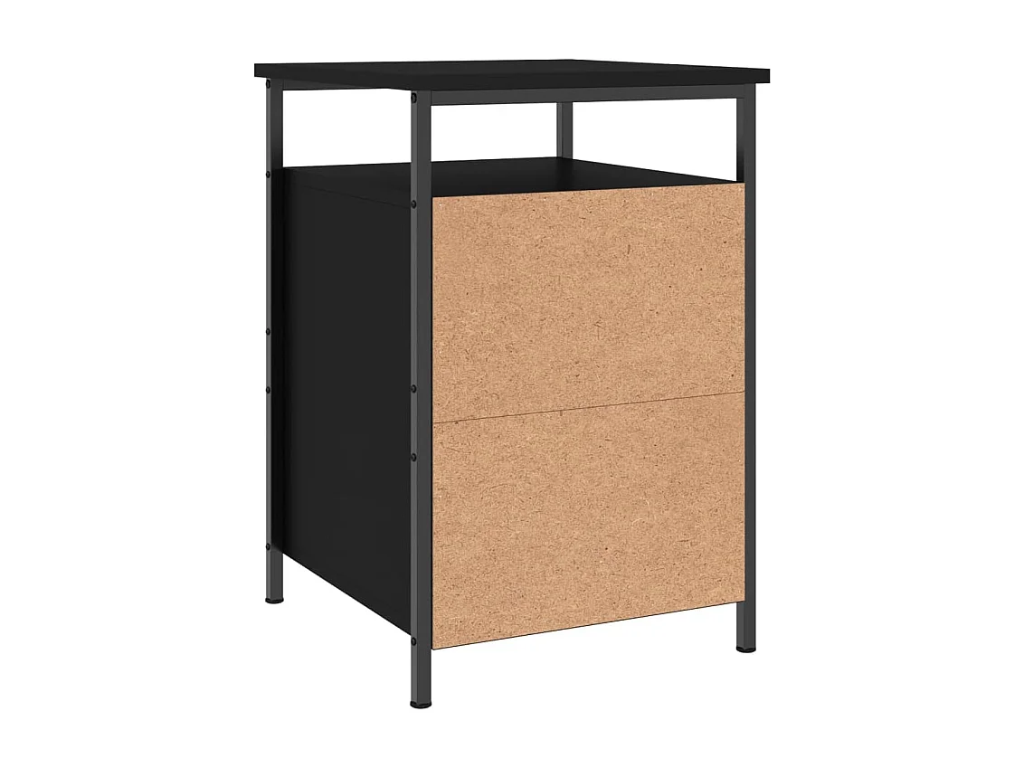 Tables de chevet 2 pcs noir 40x42x60 cm bois d'ingénierie