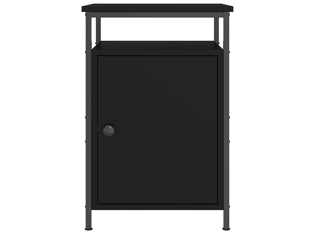 Tables de chevet 2 pcs noir 40x42x60 cm bois d'ingénierie