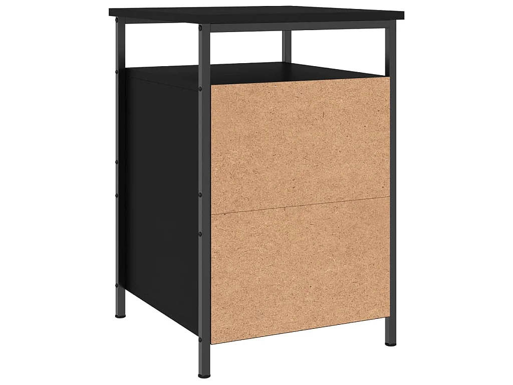 Tables de chevet 2 pcs noir 40x42x60 cm bois d'ingénierie