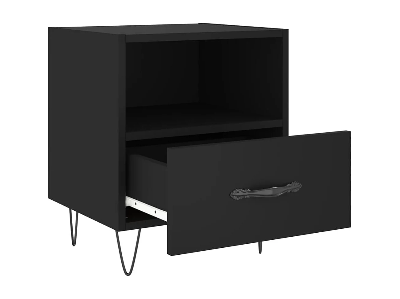 Nachttische 2 Stk. Schwarz 40x35x47,5 cm Holzwerkstoff