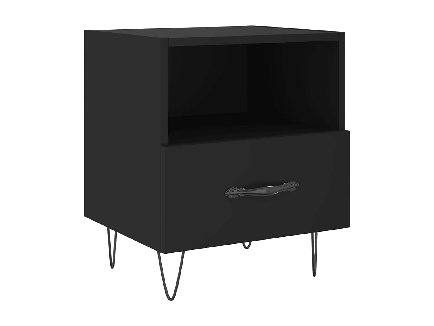 Nachttische 2 Stk. Schwarz 40x35x47,5 cm Holzwerkstoff