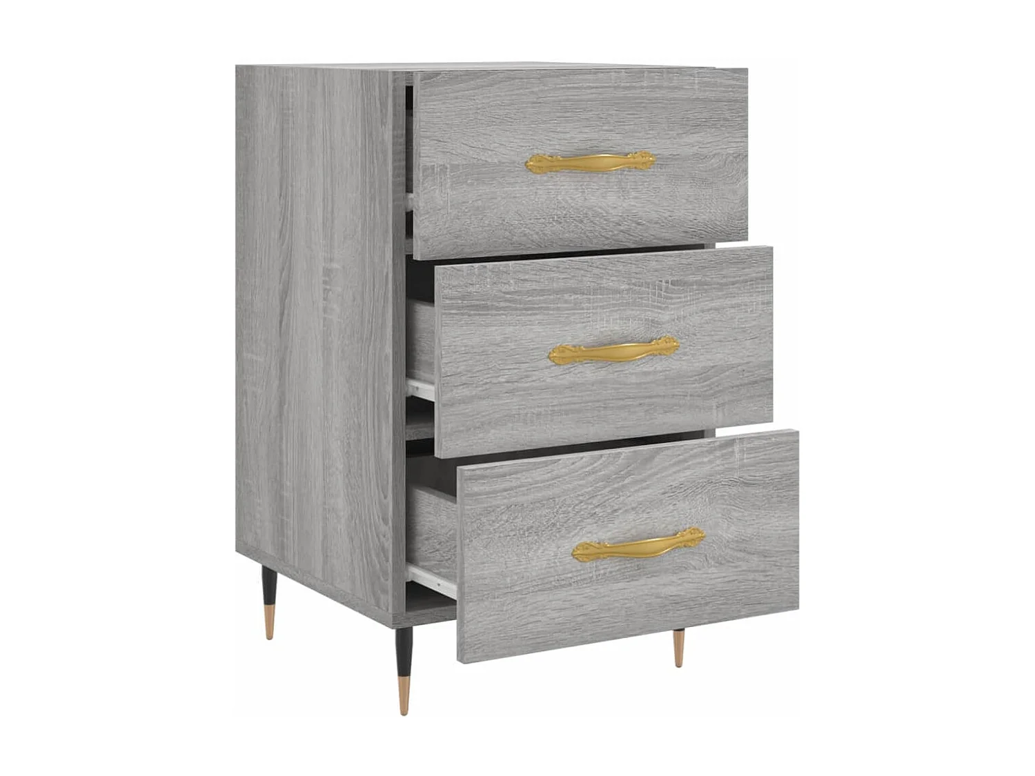 Nachttisch Grau Sonoma 40x40x66 cm Holzwerkstoff