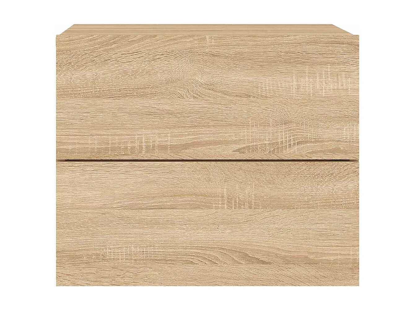 Tables de chevet murales avec lumières LED 2 pcs chêne sonoma