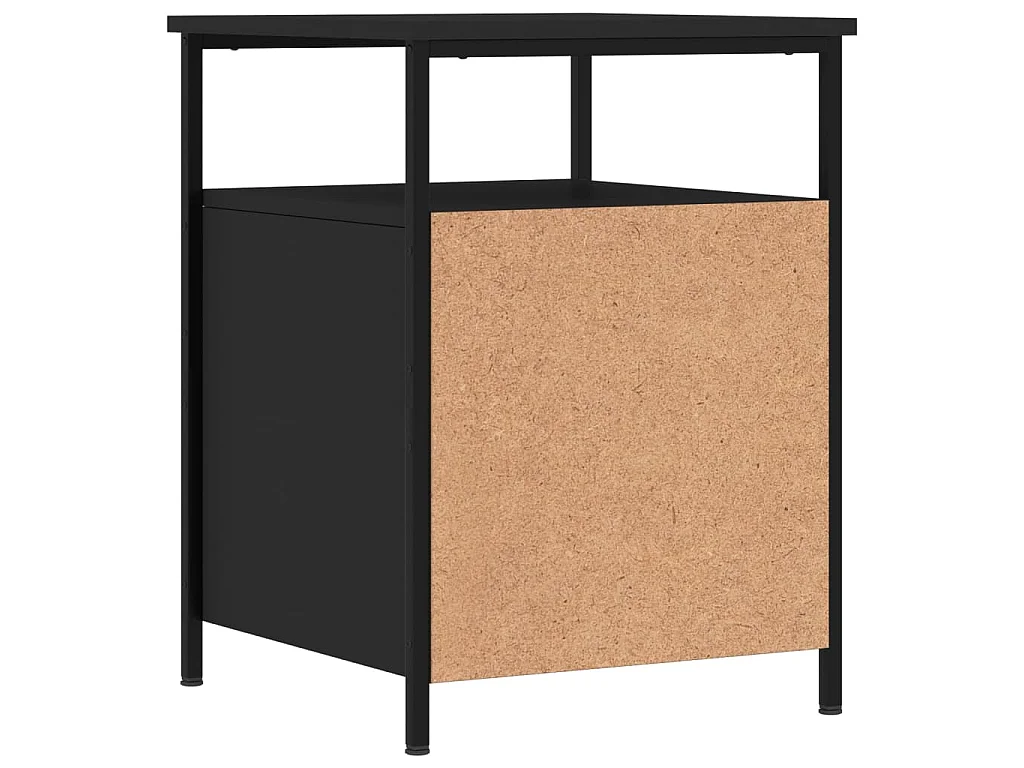 Comodini 2 pz Neri 44x45x60 cm in Legno Multistrato