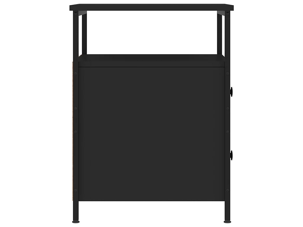 Comodini 2 pz Neri 44x45x60 cm in Legno Multistrato