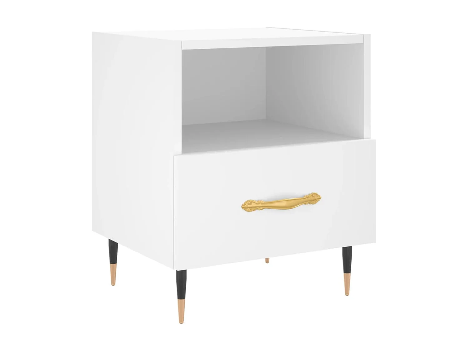 Nachtkastje 40x35x47,5 cm bewerkt hout wit