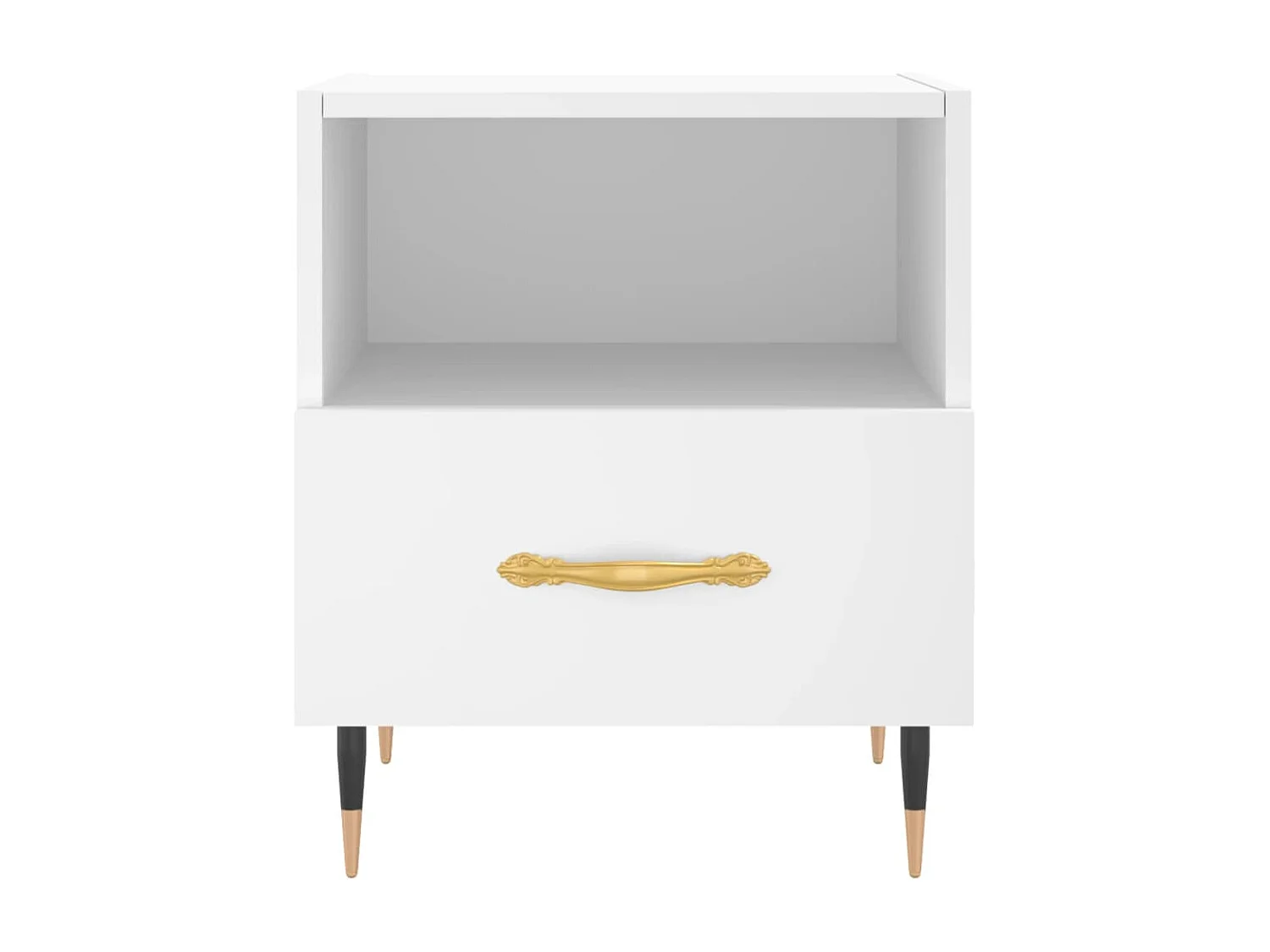 Nachtkastje 40x35x47,5 cm bewerkt hout wit