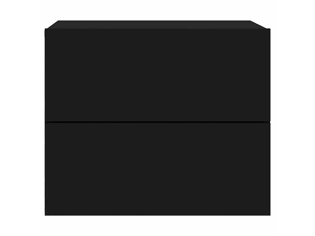 Comodino a Parete con Luci LED Nero