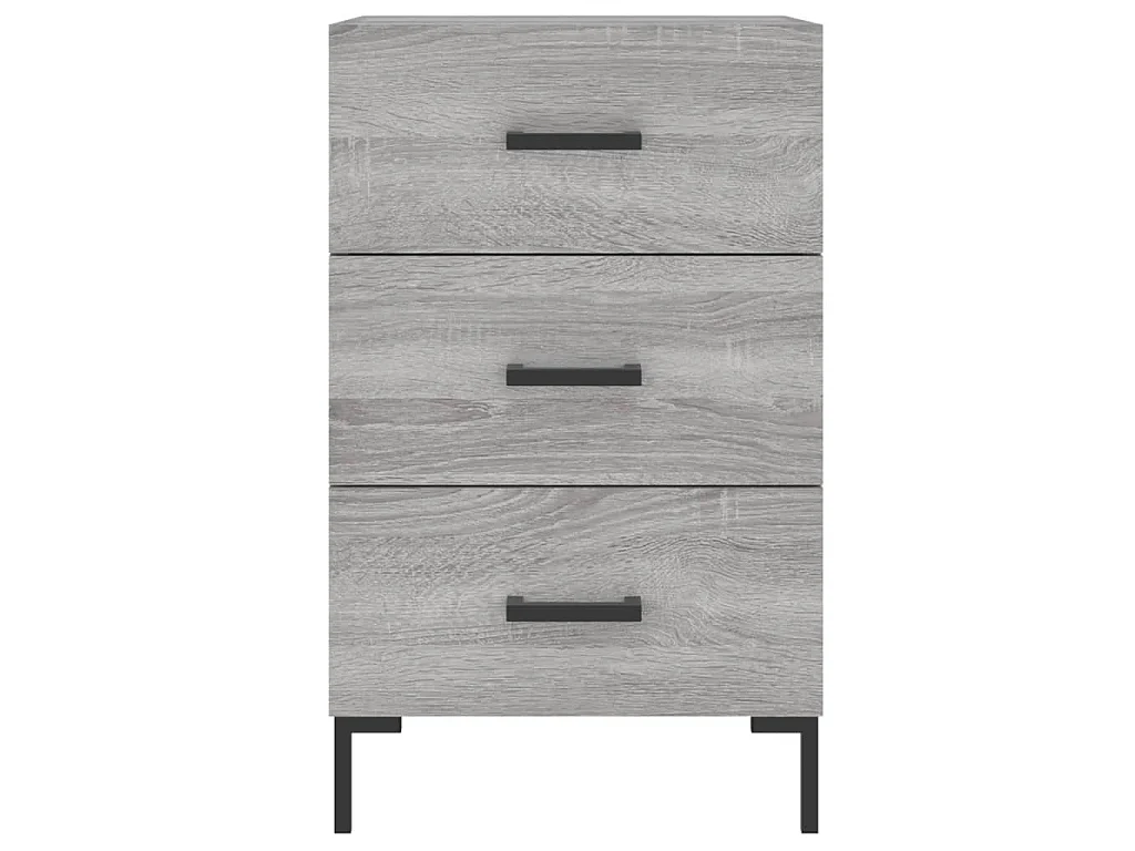 Comodino Grigio Sonoma 40x40x66 cm in Legno Multistrato