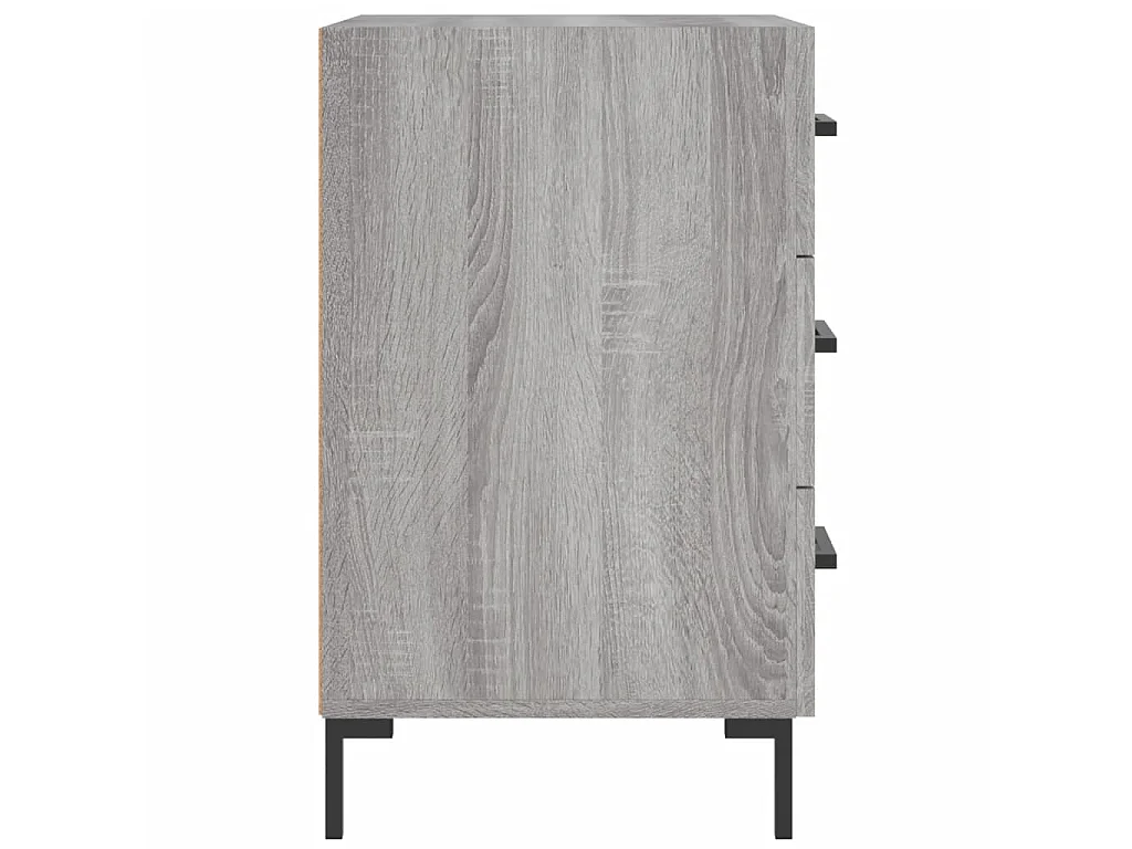 Comodino Grigio Sonoma 40x40x66 cm in Legno Multistrato