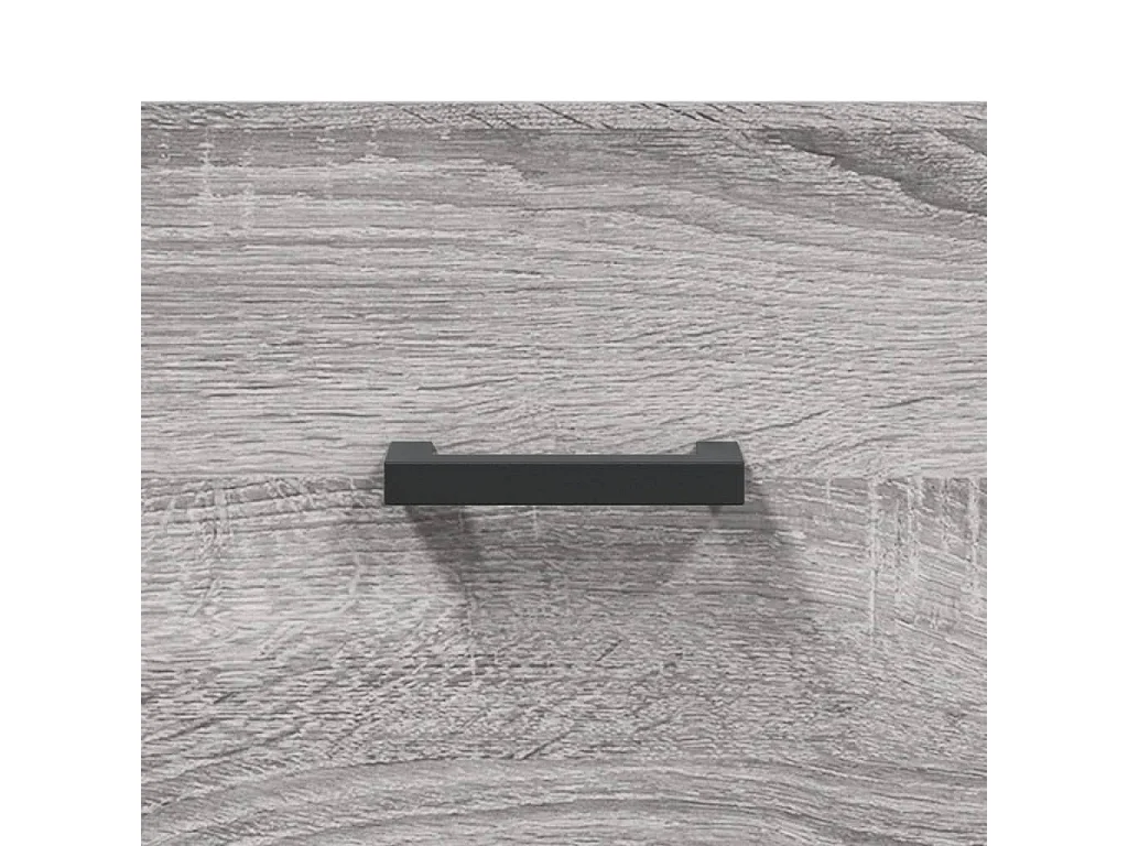 Comodino Grigio Sonoma 40x40x66 cm in Legno Multistrato