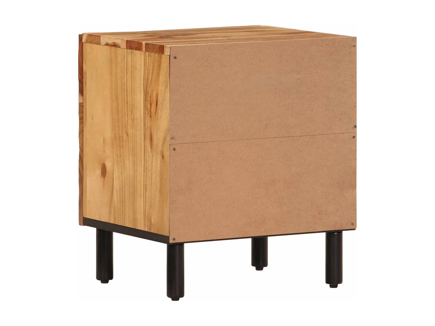 Tables de chevet 2 pcs 40x33x46 cm Bois d'acacia massif