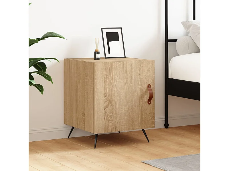 Table de chevet chêne sonoma 40x40x50 cm bois d’ingénierie