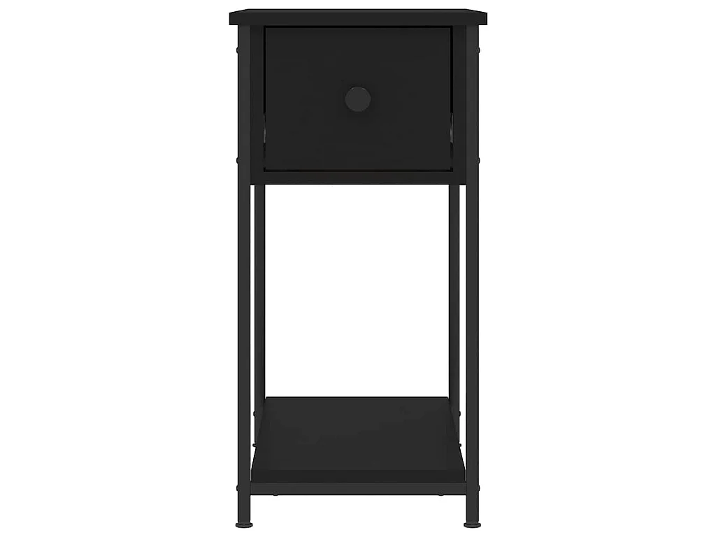Tables de chevet 2 pcs noir 30x60x60 cm bois d’ingénierie