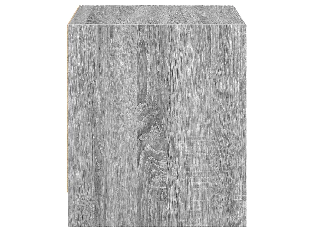 Table de chevet avec porte en verre sonoma gris 35x37x42 cm