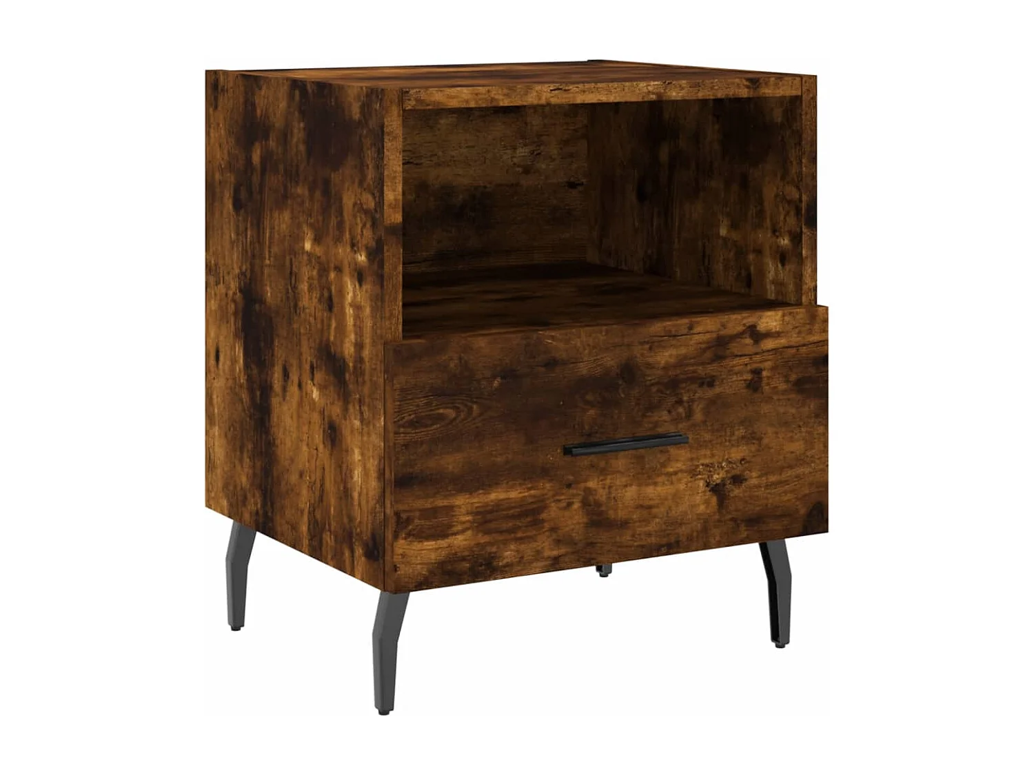 Table de chevet chêne fumé 40x35x47,5 cm bois d’ingénierie