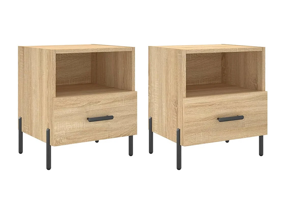 Tables de chevet 2 pcs chêne sonoma 40x35x47,5 cm