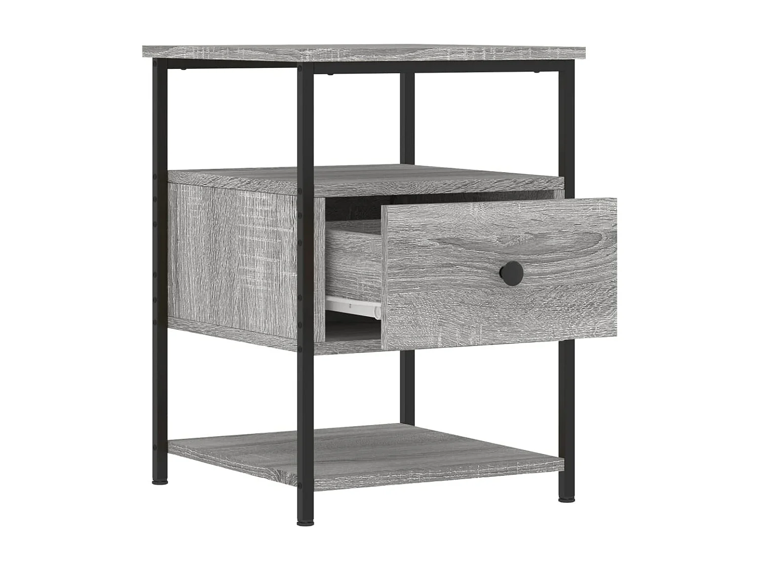 Nachtkastjes 2 st 40x42x56 cm bewerkt hout grijs sonoma eiken