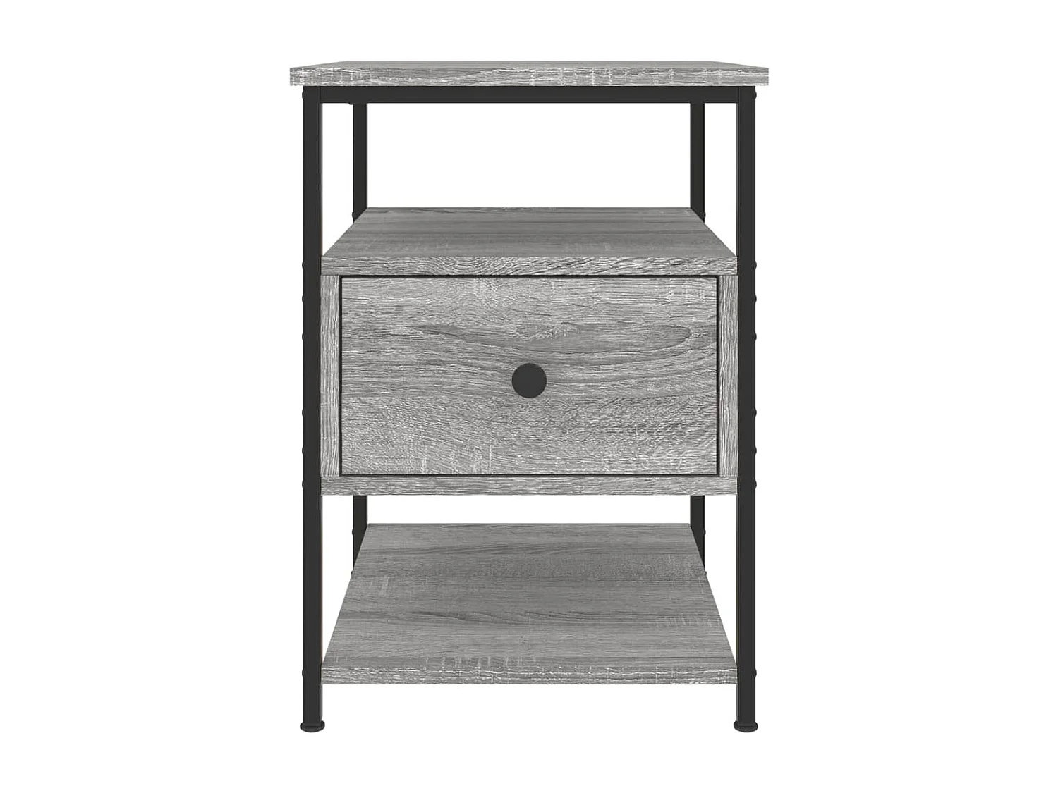 Nachtkastjes 2 st 40x42x56 cm bewerkt hout grijs sonoma eiken
