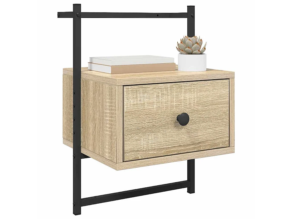 Wand-Nachttisch Sonoma-Eiche 35x30x51 cm Holzwerkstoff