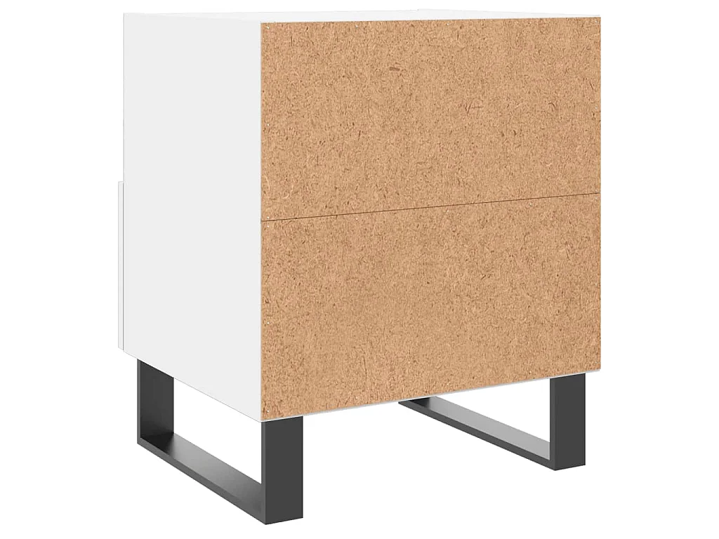 Comodino Bianco 40x35x47,5 cm in Legno Multistrato