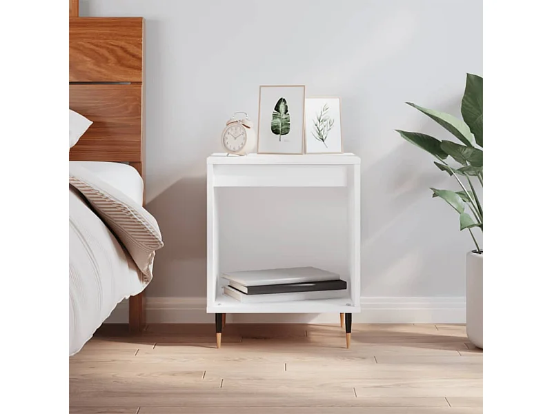 Mesa de cabeceira 40x35x50 cm derivados de madeira branco