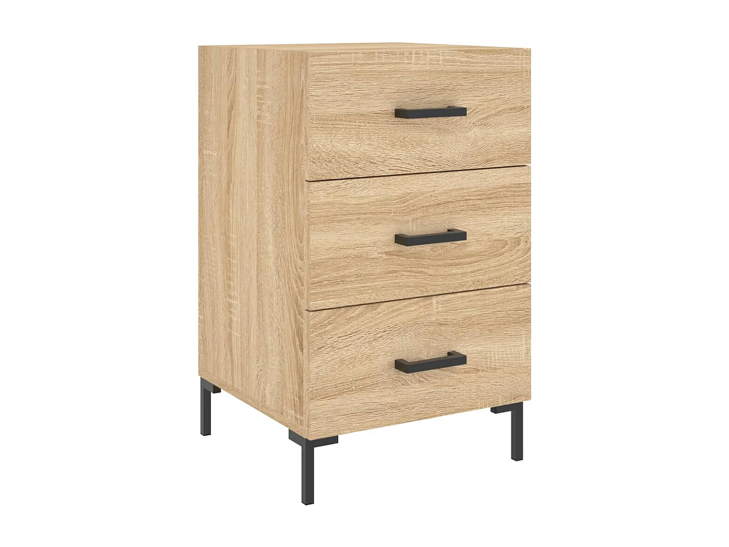 Nachtkastje 40x40x66 cm bewerkt hout sonoma eikenkleurig