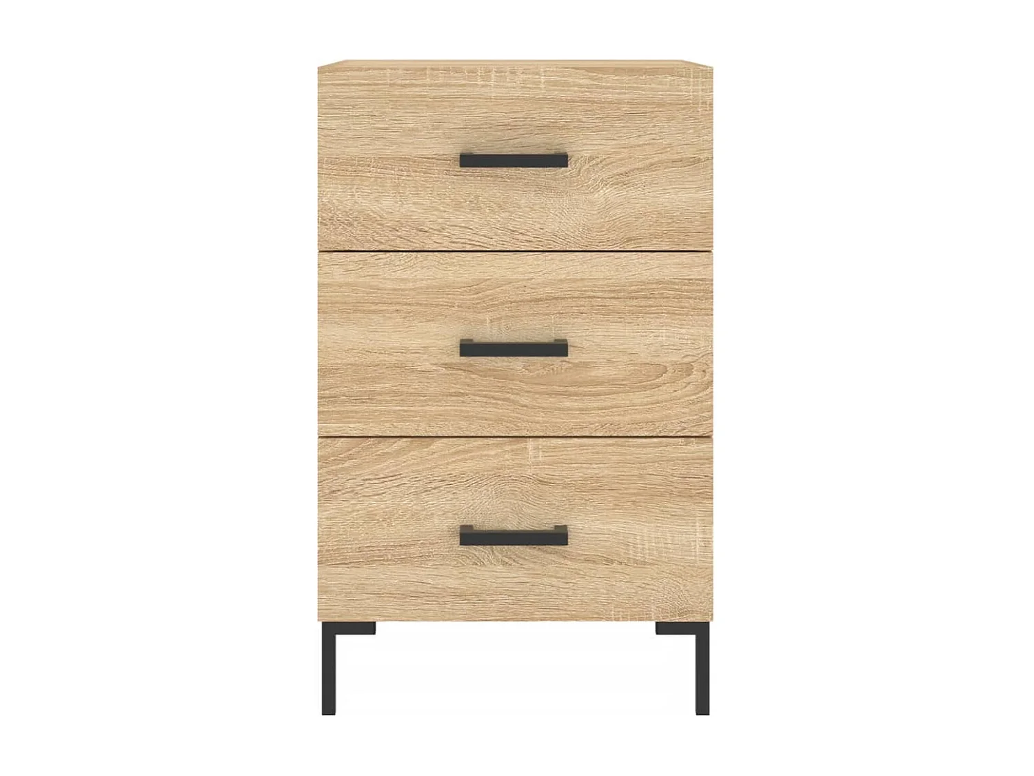 Nachtkastje 40x40x66 cm bewerkt hout sonoma eikenkleurig