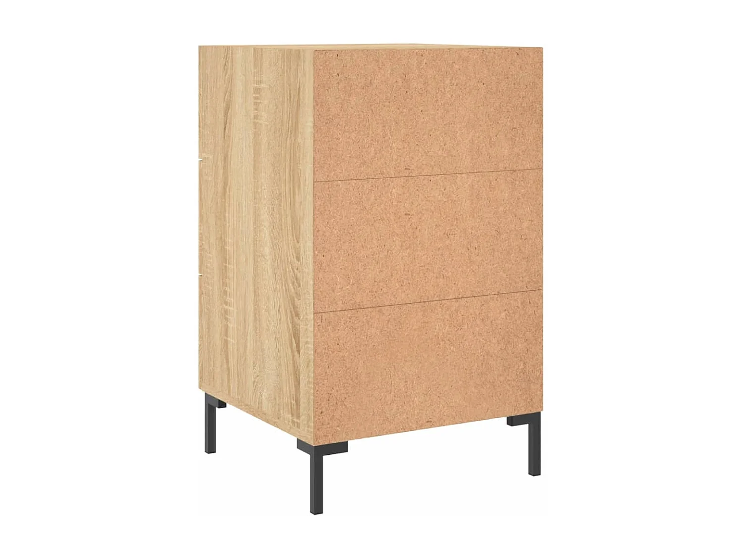 Nachtkastje 40x40x66 cm bewerkt hout sonoma eikenkleurig
