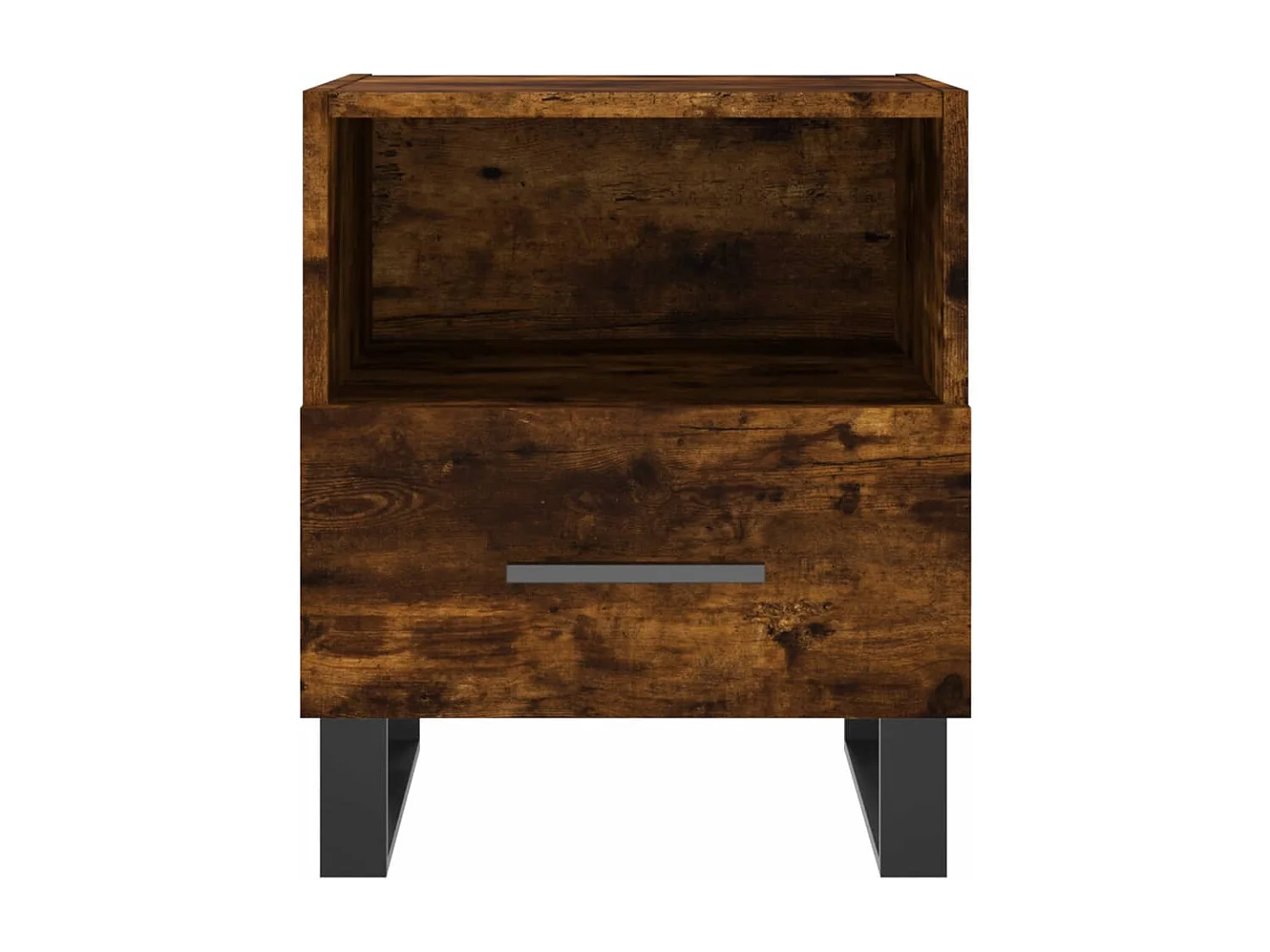 Table de chevet chêne fumé 40x35x47,5 cm bois d’ingénierie