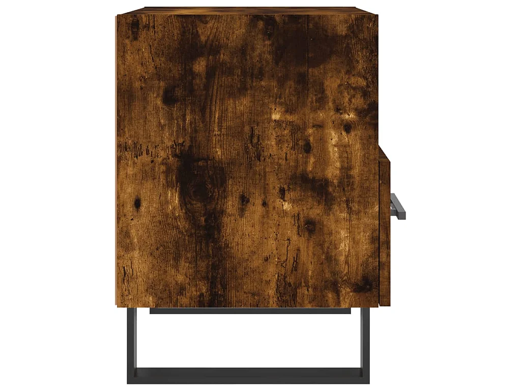 Table de chevet chêne fumé 40x35x47,5 cm bois d’ingénierie