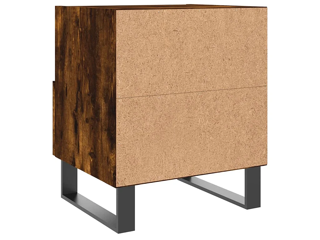 Table de chevet chêne fumé 40x35x47,5 cm bois d’ingénierie