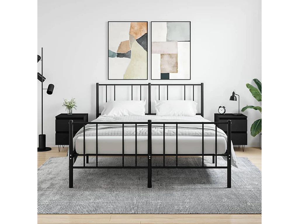 Mesas de cabeceira 2pcs 40x35x50 cm derivados de madeira preto