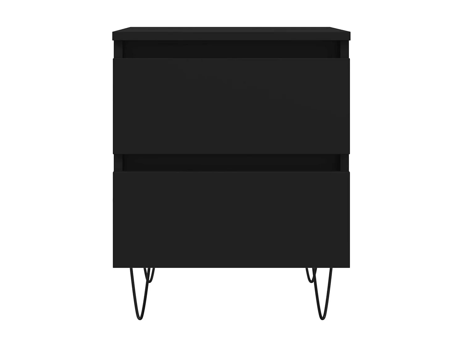 Mesas de cabeceira 2pcs 40x35x50 cm derivados de madeira preto