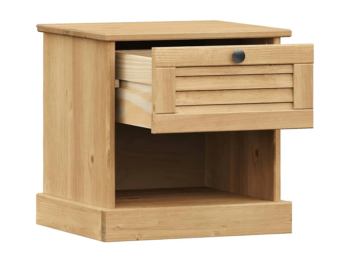 Comodino VIGO 42x35x42 cm in Legno Massello di Pino