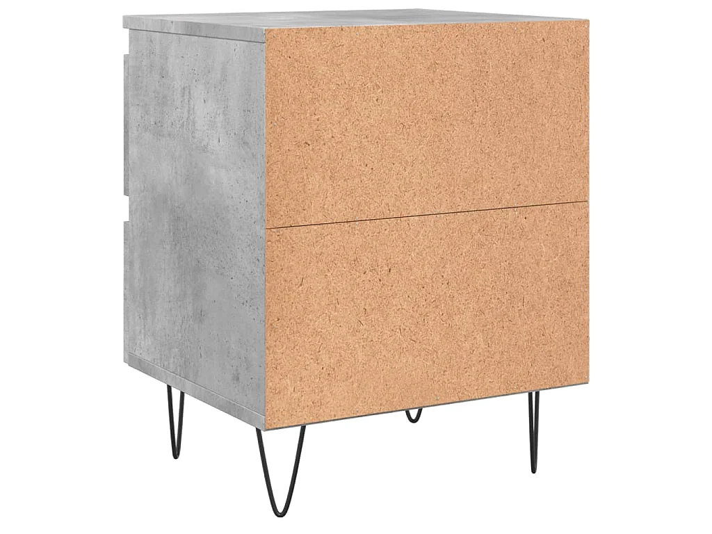 Nachttisch Betongrau 40x35x50 cm Holzwerkstoff
