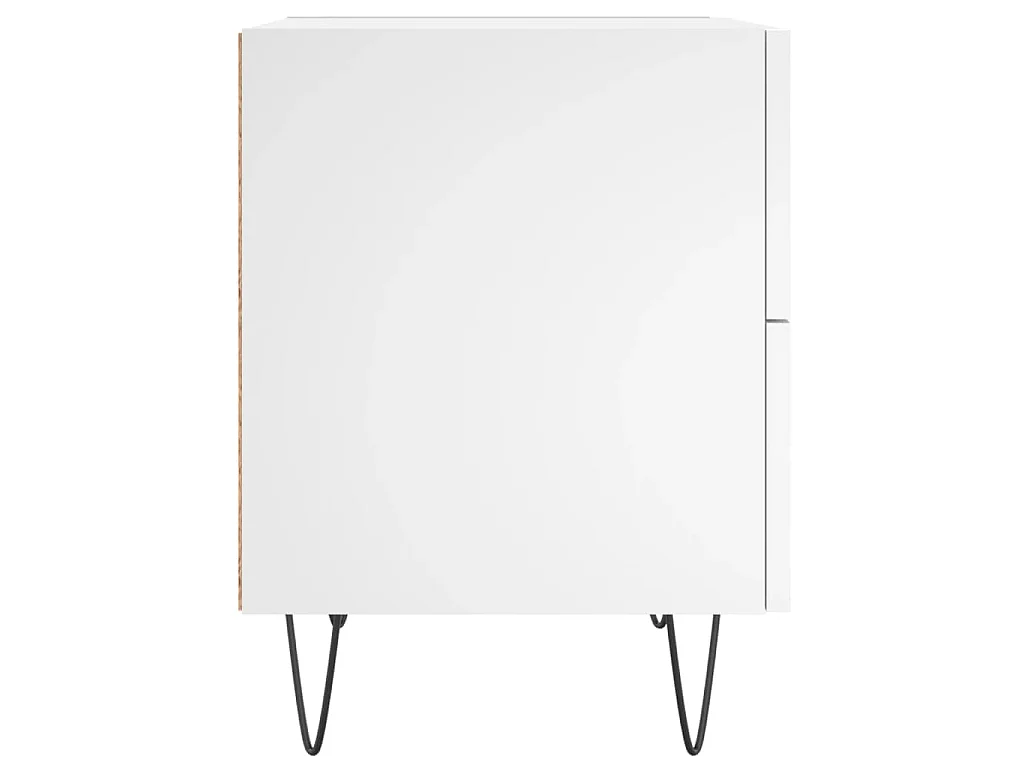 Tables de chevet 2 pcs blanc 40x35x47,5 cm bois d’ingénierie