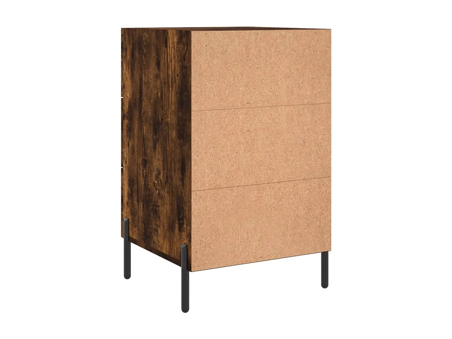 Mesa cabeceira 40x40x66 cm derivados de madeira carvalho fumado