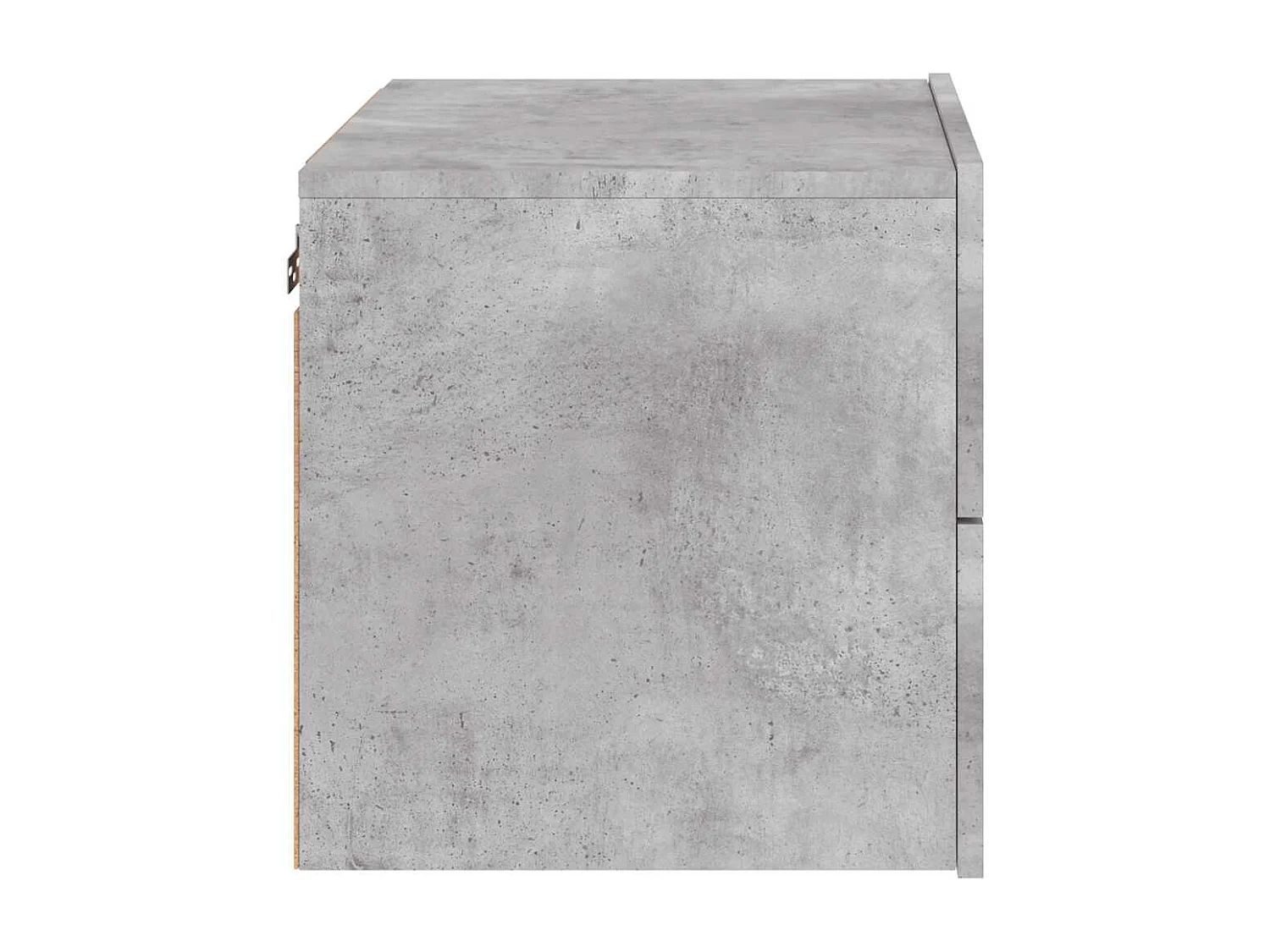 Table de chevet murale avec lumières LED gris béton