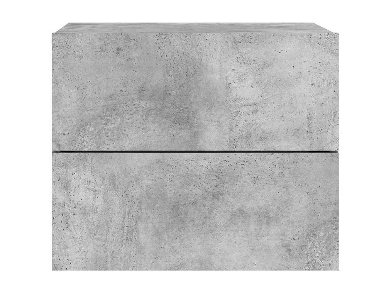 Comodino a Parete con Luci LED Grigio Cemento
