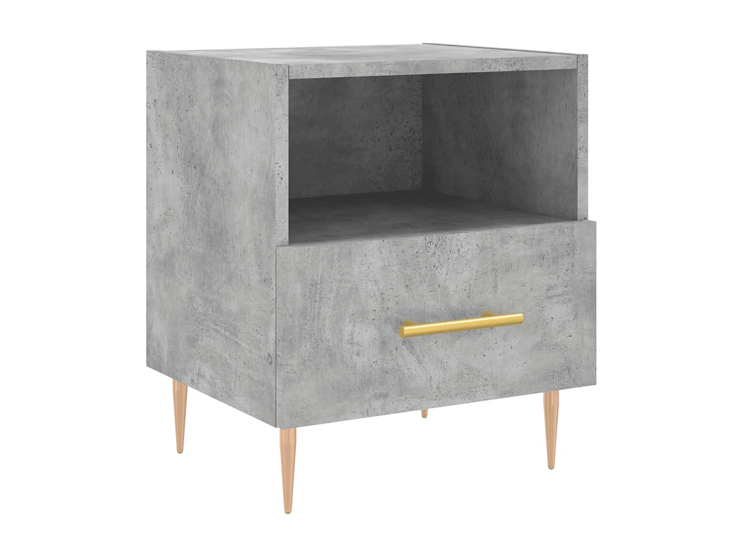 Nachttisch Betongrau 40x35x47,5 cm Holzwerkstoff