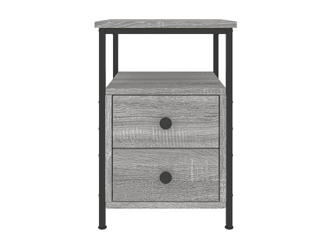 Nachttische 2 Stk. Grau Sonoma 34x35,5x50 cm Holzwerkstoff