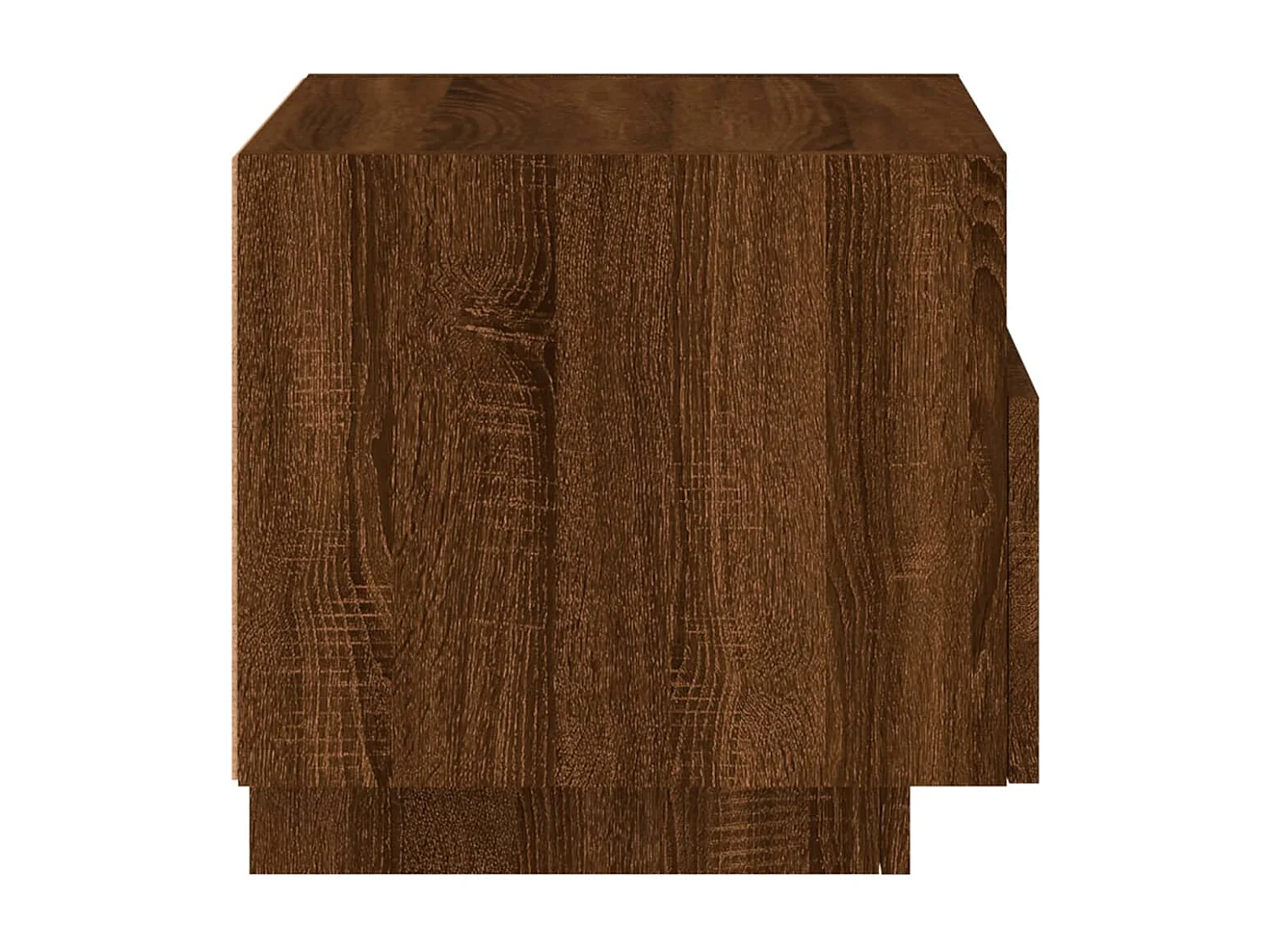 Armoires de chevet avec lumières LED 2 pcs chêne marron