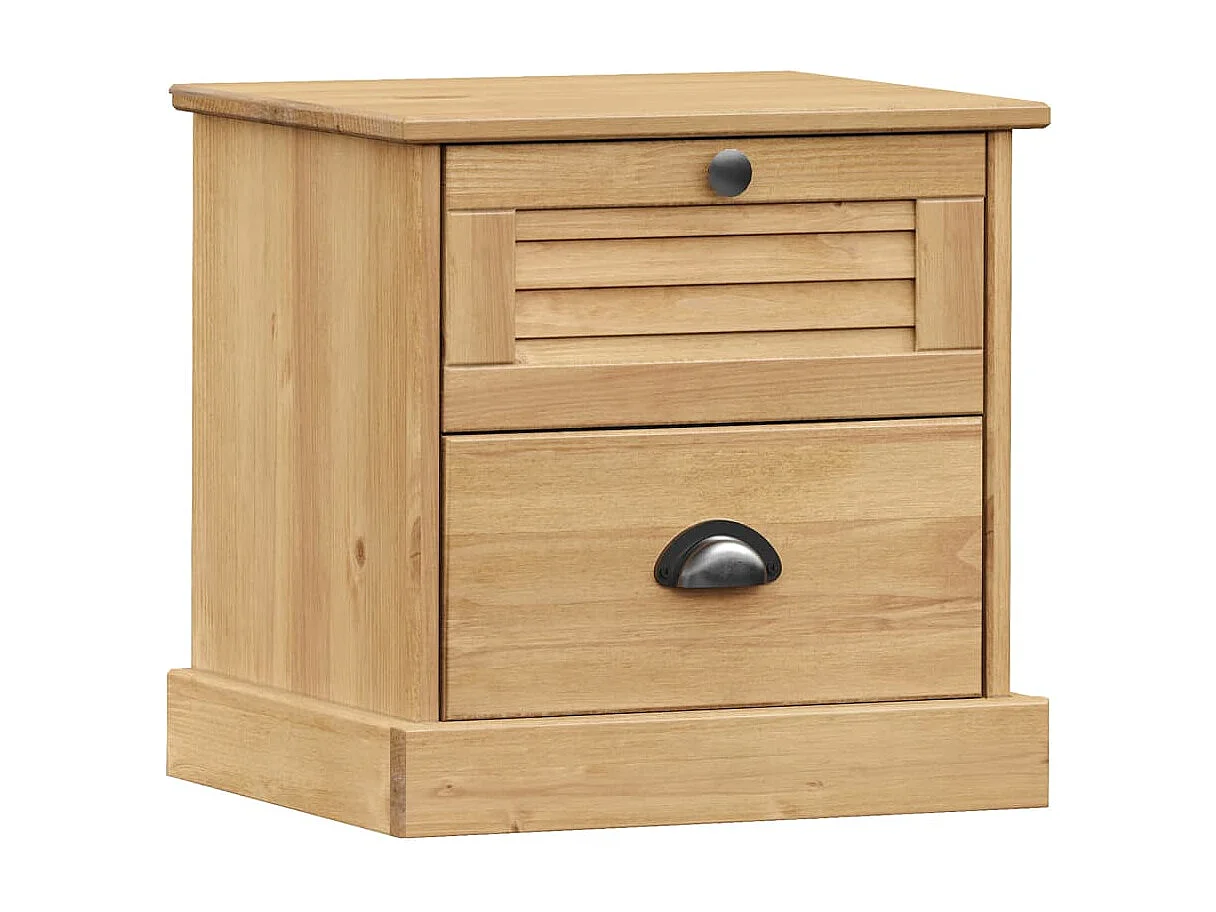 Comodino VIGO 42x35x42 cm in Legno Massello di Pino